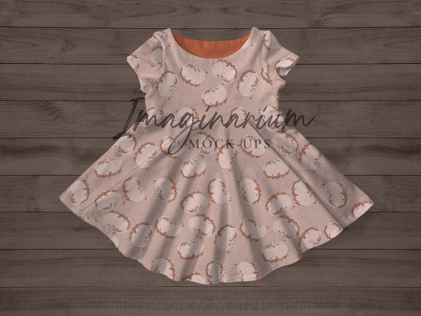 Short Sleeve Circle Skirt Tofino Dress Mock Up, Realistic Clothing Mockup for Photoshop and Procreate