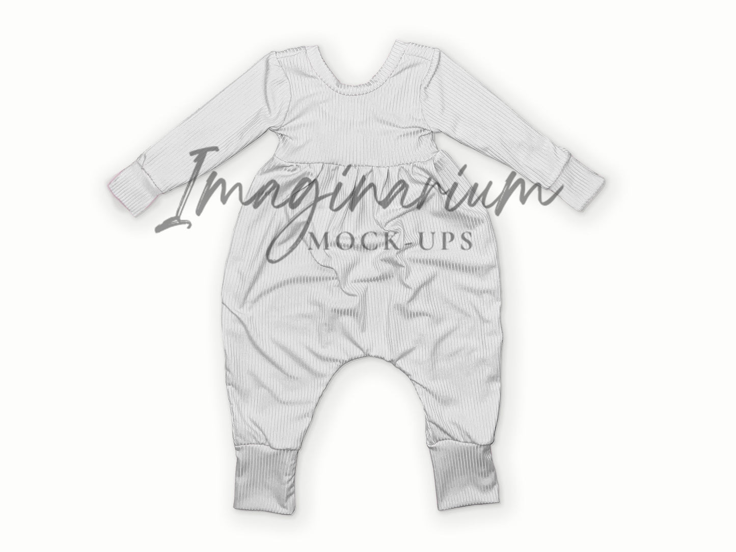 Long Sleeve Magnolia Pants Romper Mock Up, Realistic Mockup for Photoshop and Procreate