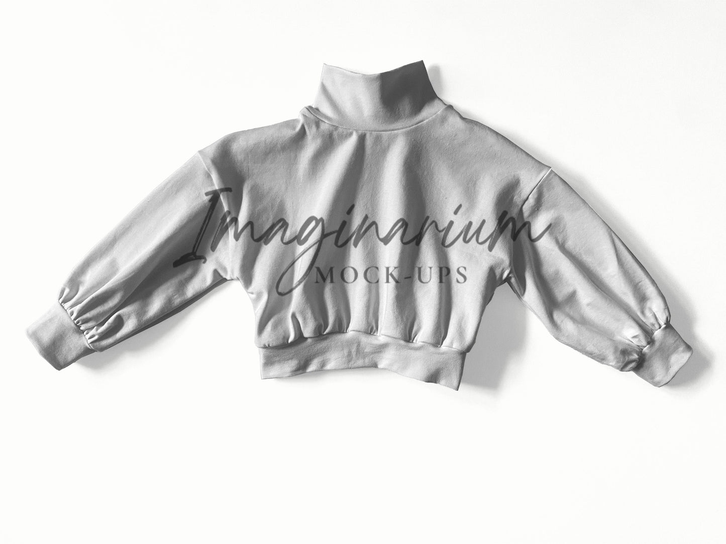 Bishop Sleeve Mock Neck Sweater Mock Up, Realistic Clothing Mockup for Photoshop and Procreate