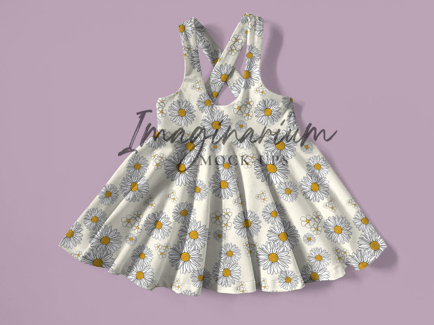 Indy Pinafore Dress Mock Up, Realistic Clothing Mockup for Photoshop and Procreate