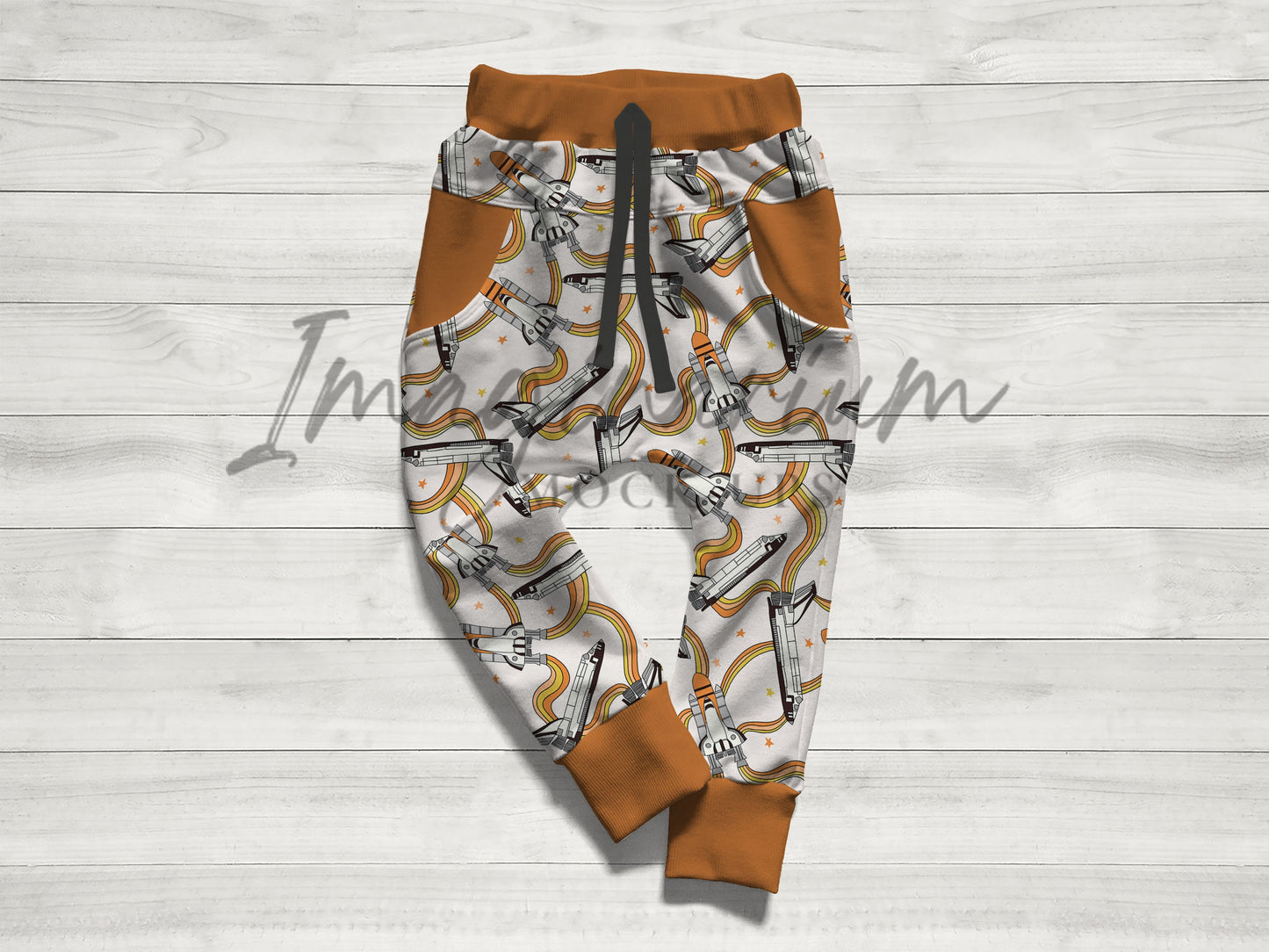 Nap Jogger Pants with Elastic Waist Mock Up, Realistic Clothing Mockup for Photoshop and Procreate