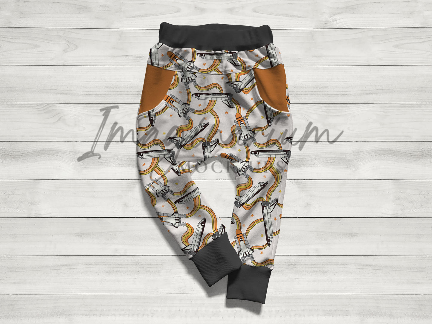 Nap Jogger Pants with Elastic Waist Mock Up, Realistic Clothing Mockup for Photoshop and Procreate