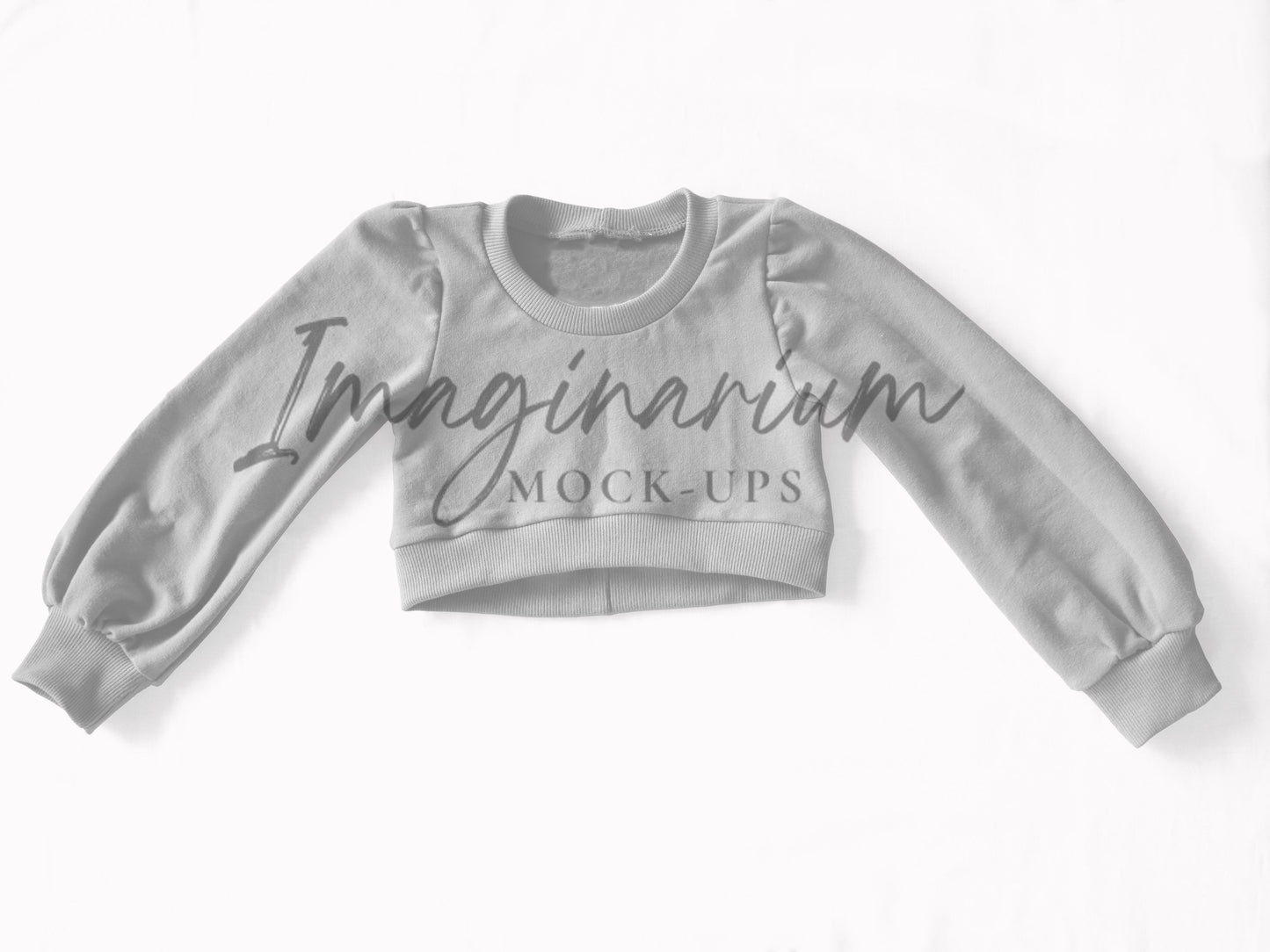 Long Sleeve Cropped Sweater Mock Up, Realistic Clothing Mockup for Photoshop and Procreate