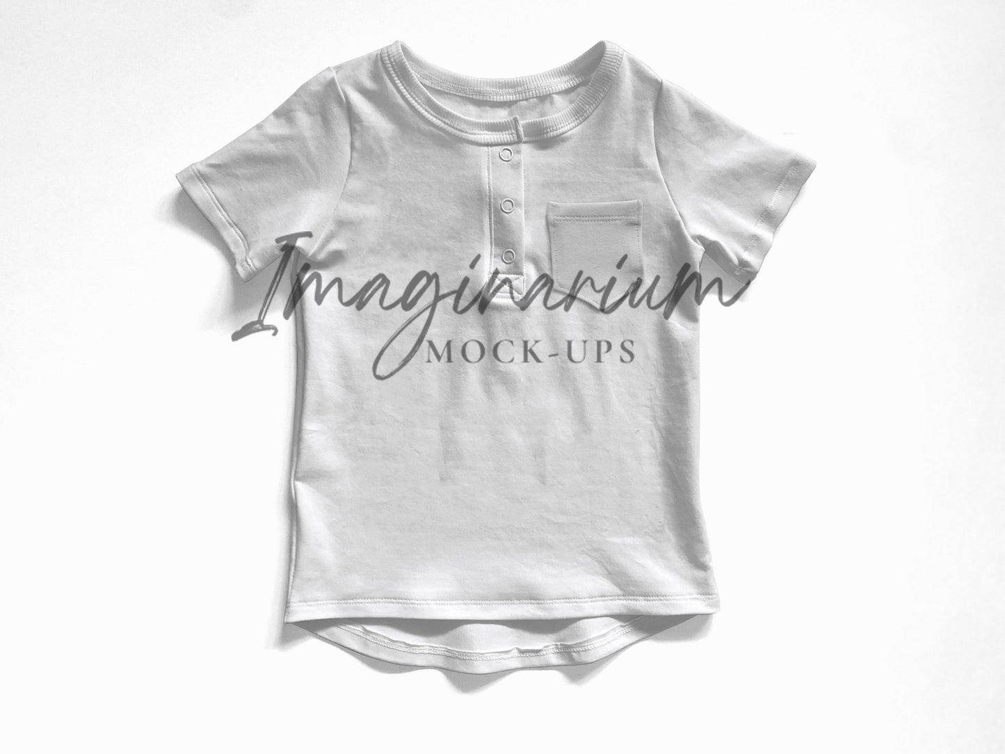 Short Sleeve Henley Top Mock Up, Realistic T-Shirt Mockup for Photoshop and Procreate