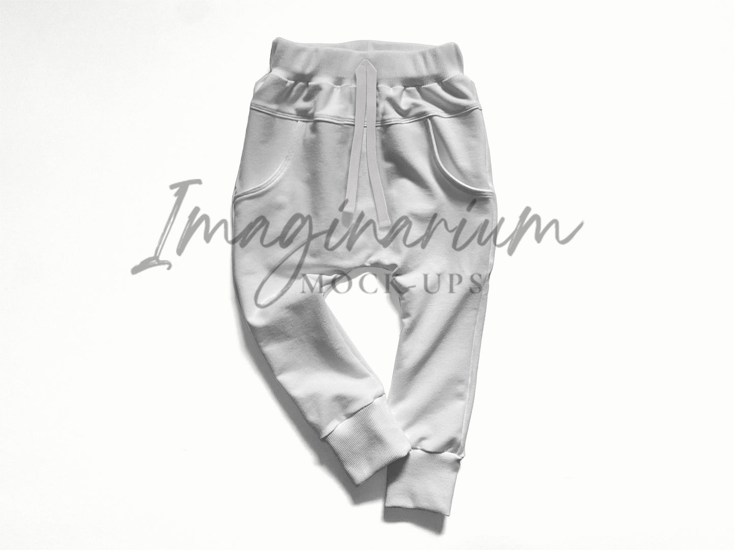 Nap Jogger Pants with Elastic Waist Mock Up, Realistic Clothing Mockup for Photoshop and Procreate