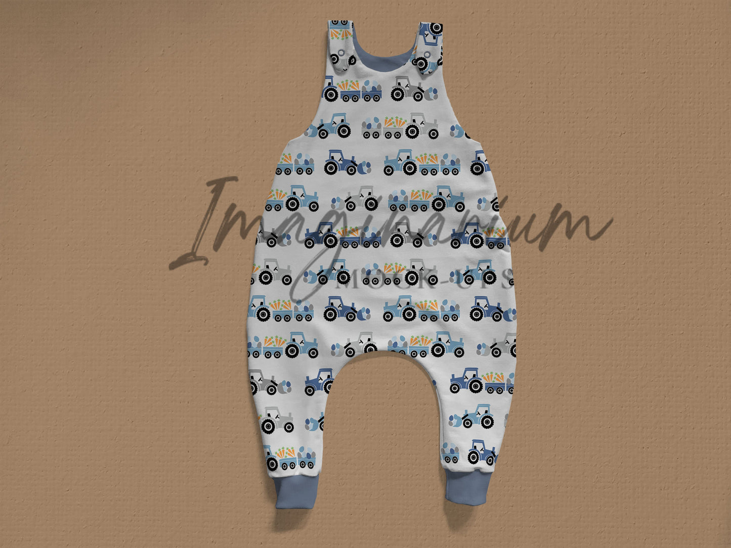 Harem Snap Overall Romper Mock Up, Riverside Romper Realistic Mockup for Photoshop and Procreate