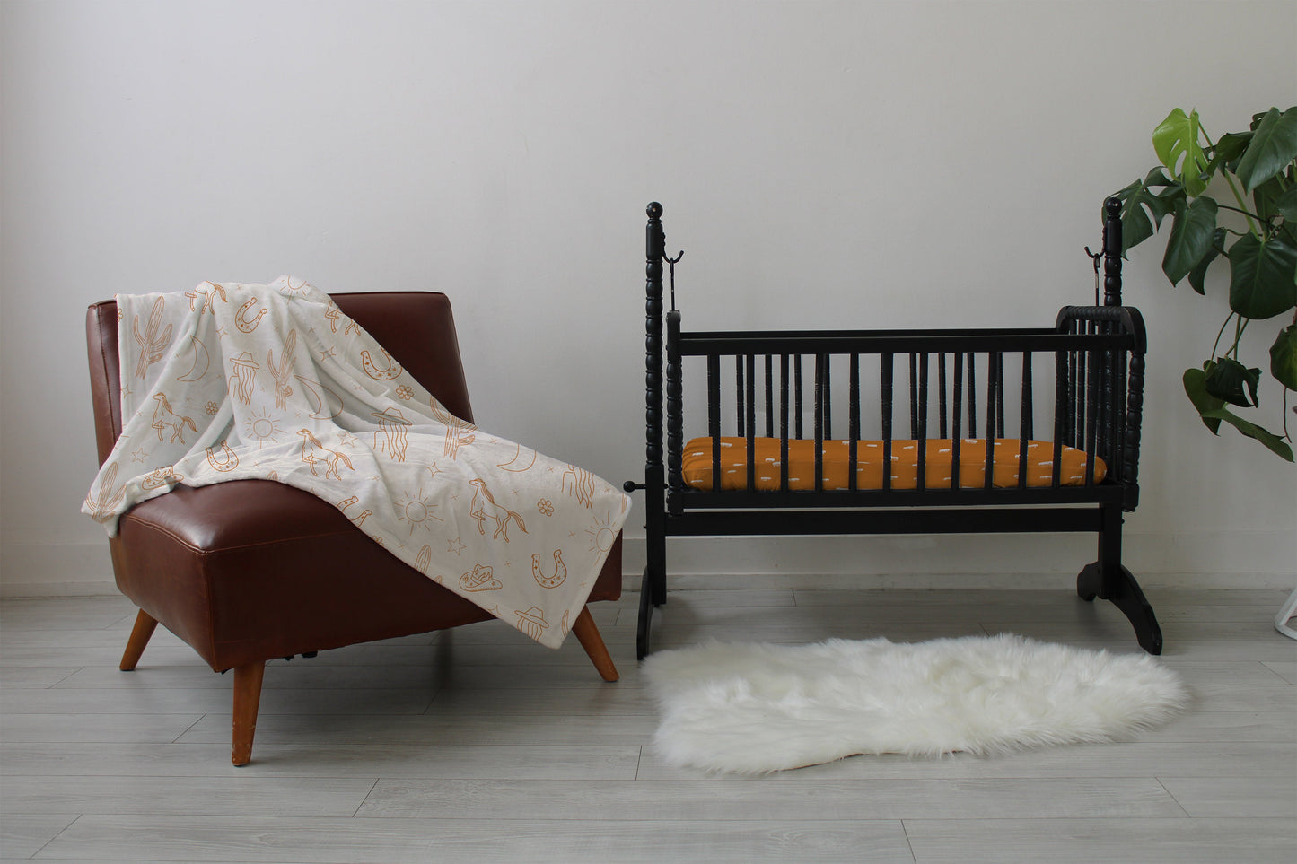 Large Minky Blanket and Bassinet Fitted Sheet Mockup, Realistic Lifestyle Mock Up for Photoshop and Procreate