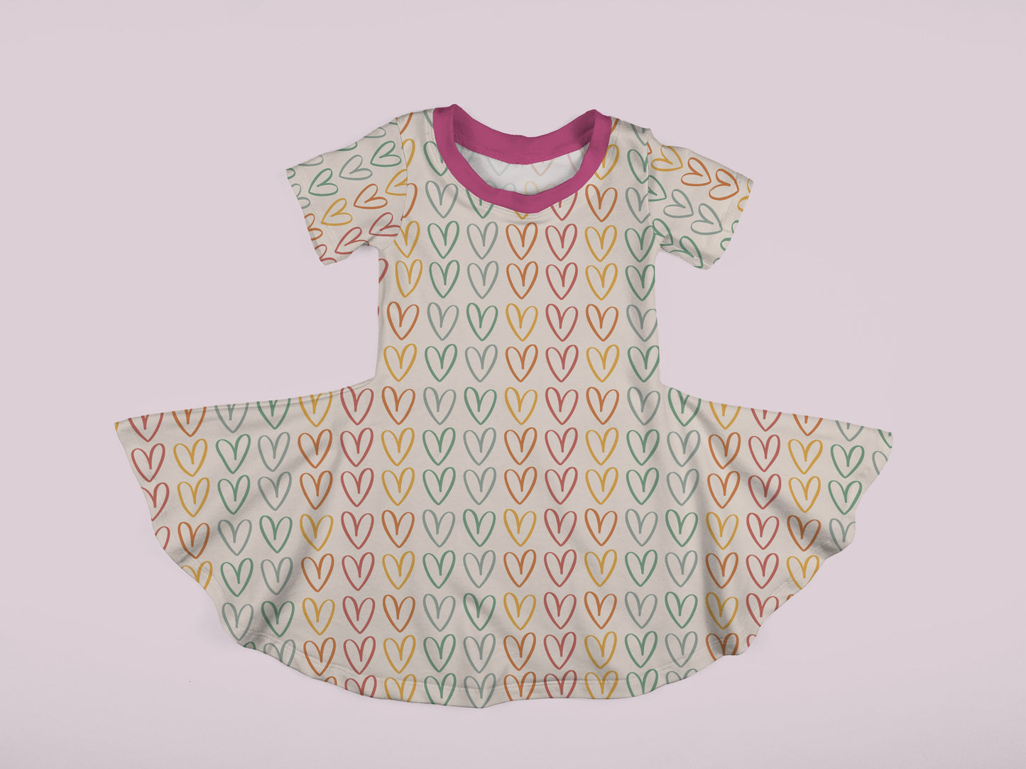 Short Sleeve Sweetie Pie Dress Mock Up, Realistic Mockup for Photoshop and Procreate