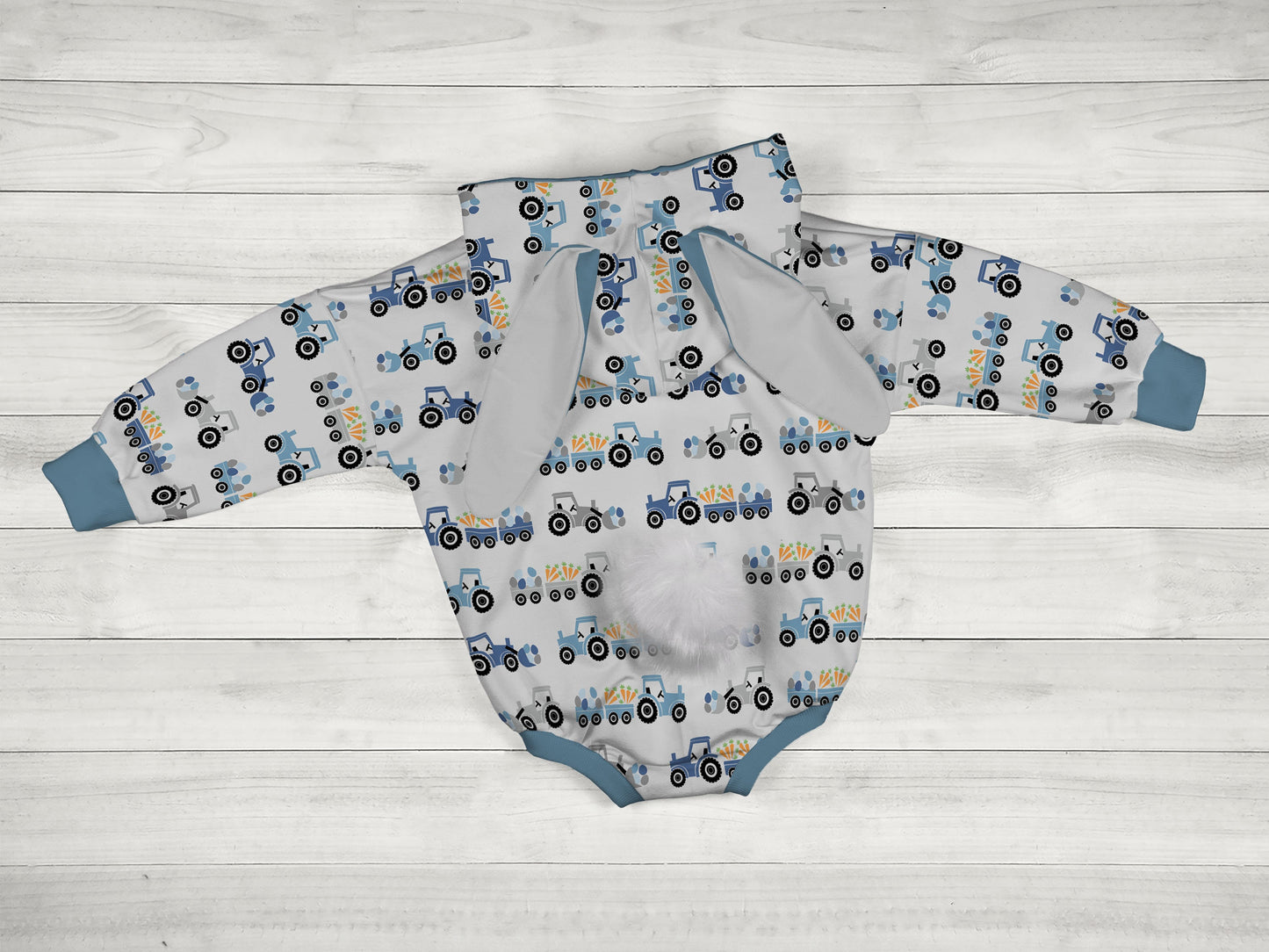 Long Sleeve Easter Bunny Sweater Romper Mockup, Realistic Clothing Mockup for Photoshop and Procreate