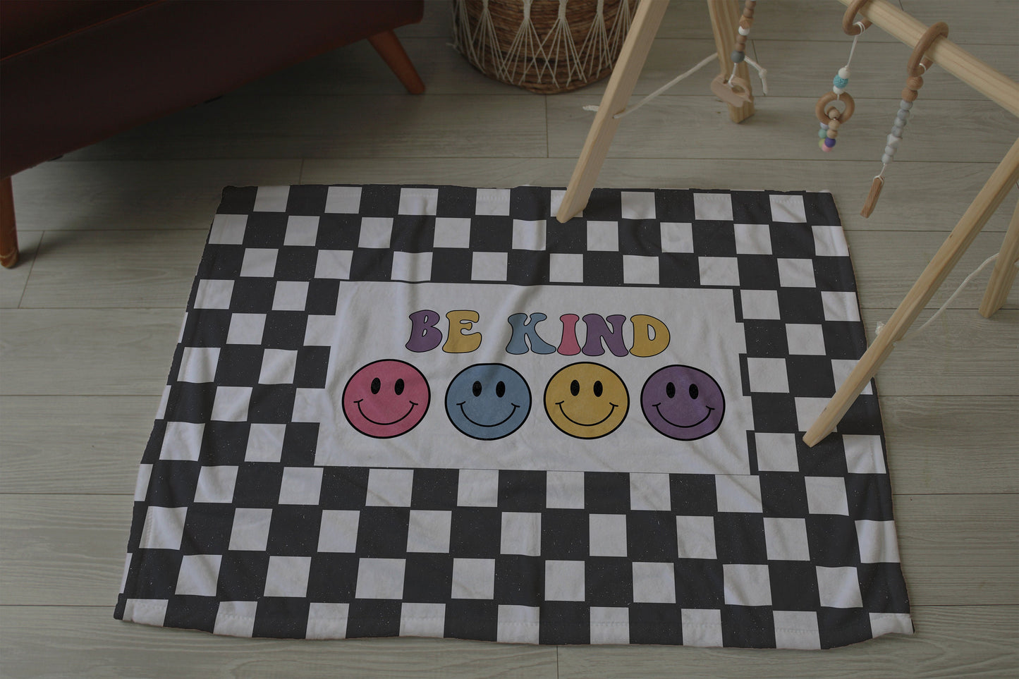 Playmat Blanket Mock Up, Realistic 30x20 Minky Blanket Mockup for Photoshop and Procreate