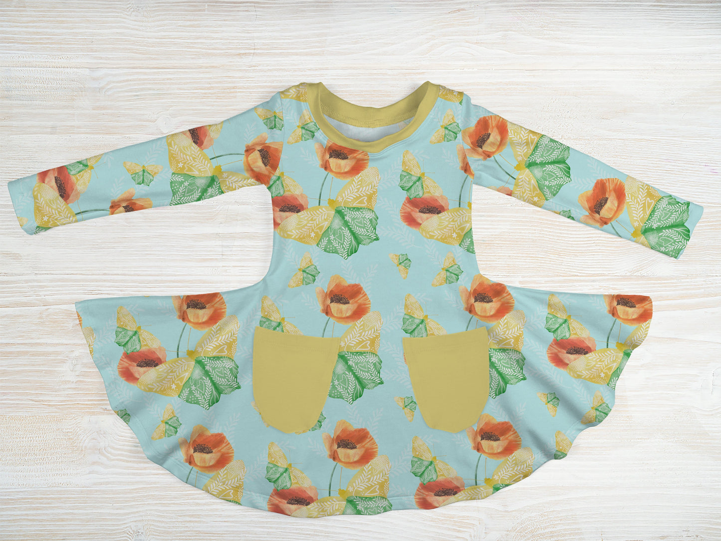 Sweetie Pie Dress with Long Sleeves Mock Up, Realistic Mockup for Photoshop and Procreate