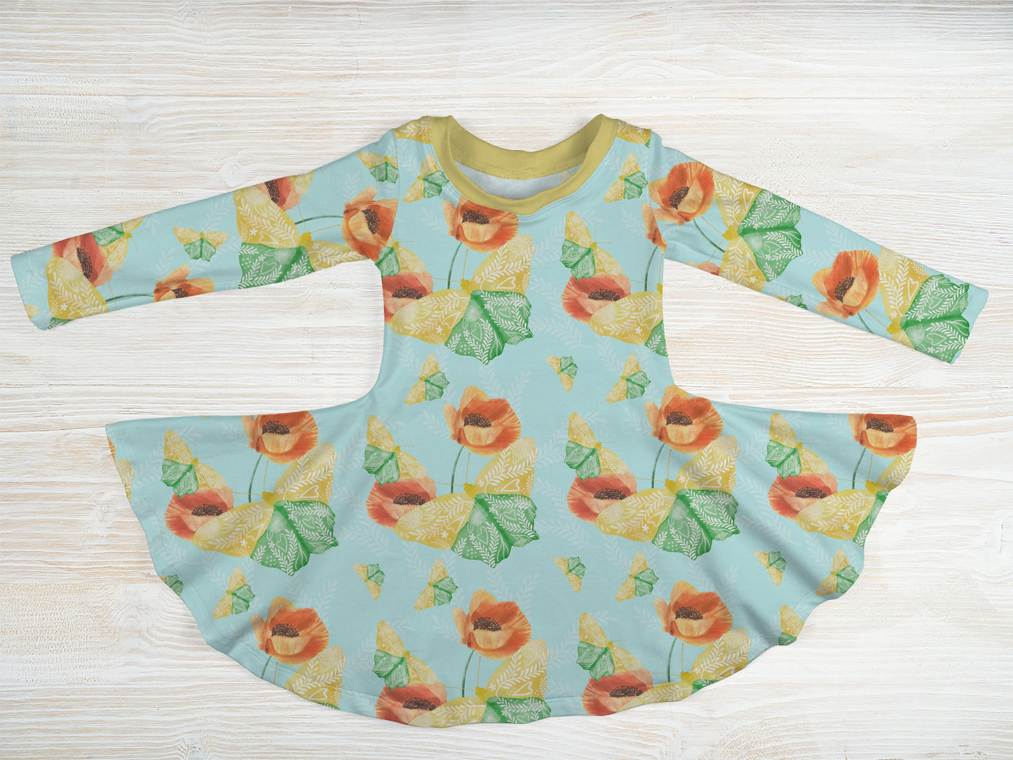 Sweetie Pie Dress with Long Sleeves Mock Up, Realistic Mockup for Photoshop and Procreate