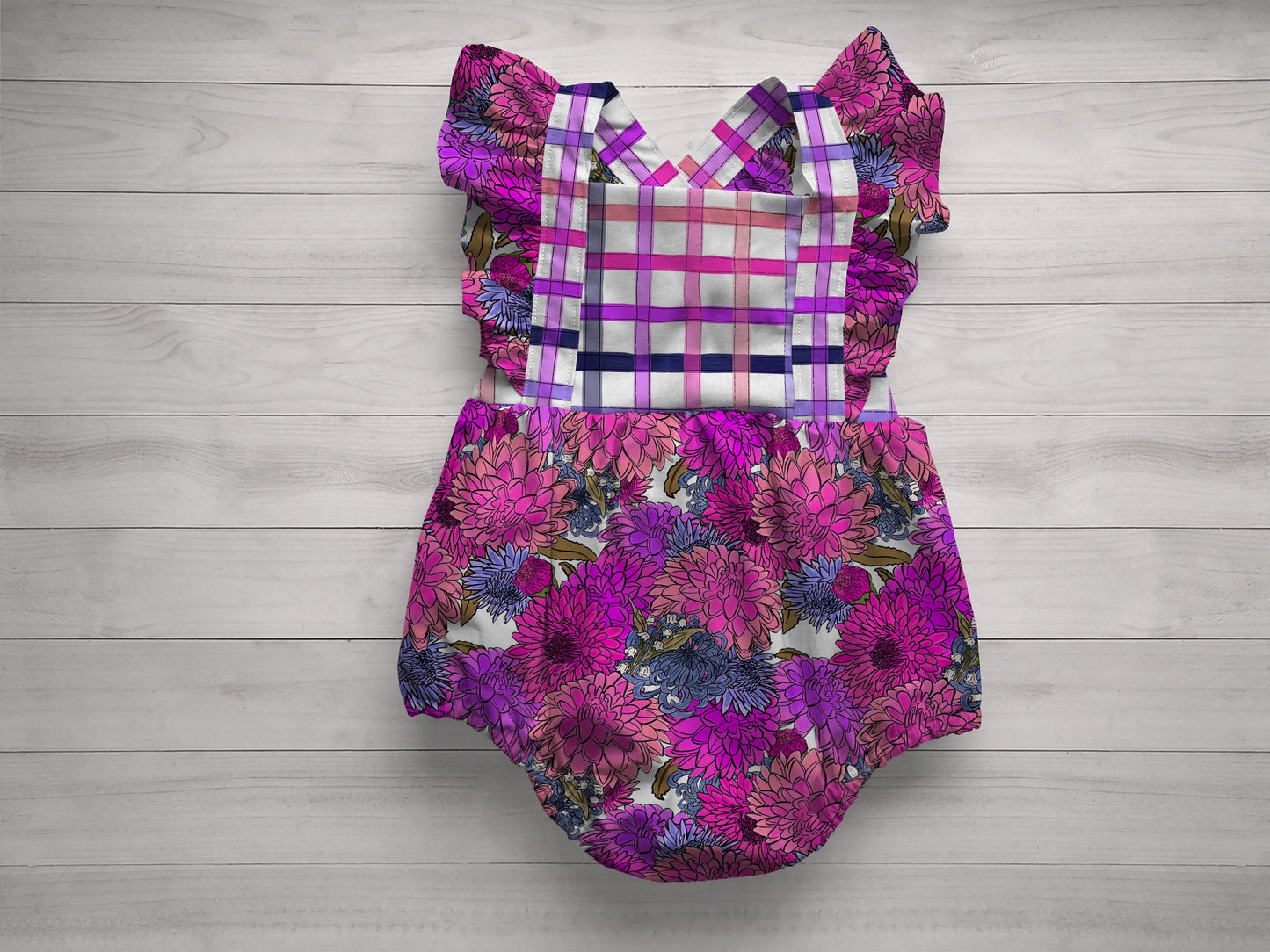 Ruffle Baby Romper Mock Up, Bellevue Romper Mockup, Woven Romper, Procreate Customizable Mock-up, Realistic Photoshop Clothing mockup