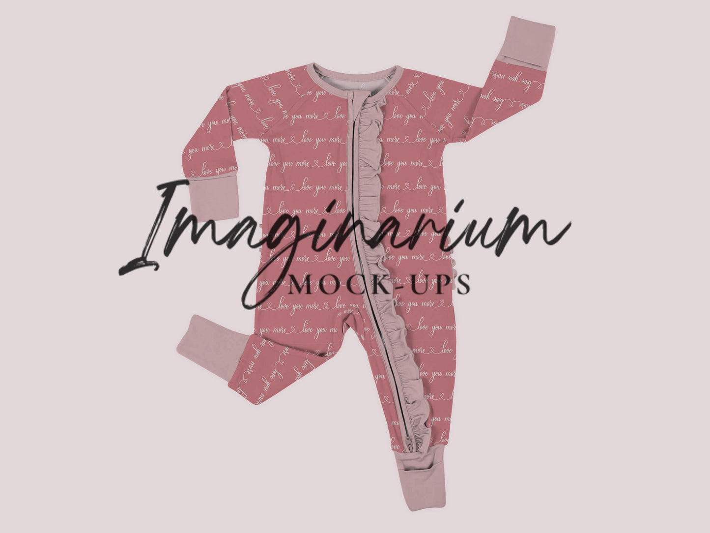 Ruffle Zipper Pajama Sleeper Mock Up, Realistic Mockup for Photoshop and Procreate