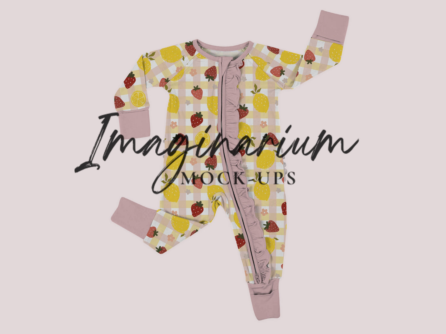 Ruffle Zipper Pajama Sleeper Mock Up, Realistic Mockup for Photoshop and Procreate