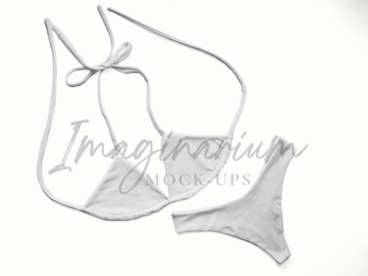 Adult Bikini Top and Bottoms Mock Up, Realistic Swimsuit Mockup for Photoshop and Procreate