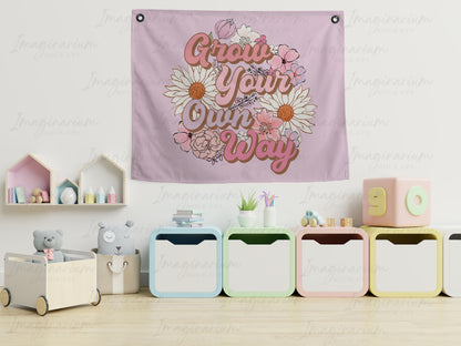Canvas Banner Mock Up, Realistic Hanging Banner Mockup for Photoshop and Procreate