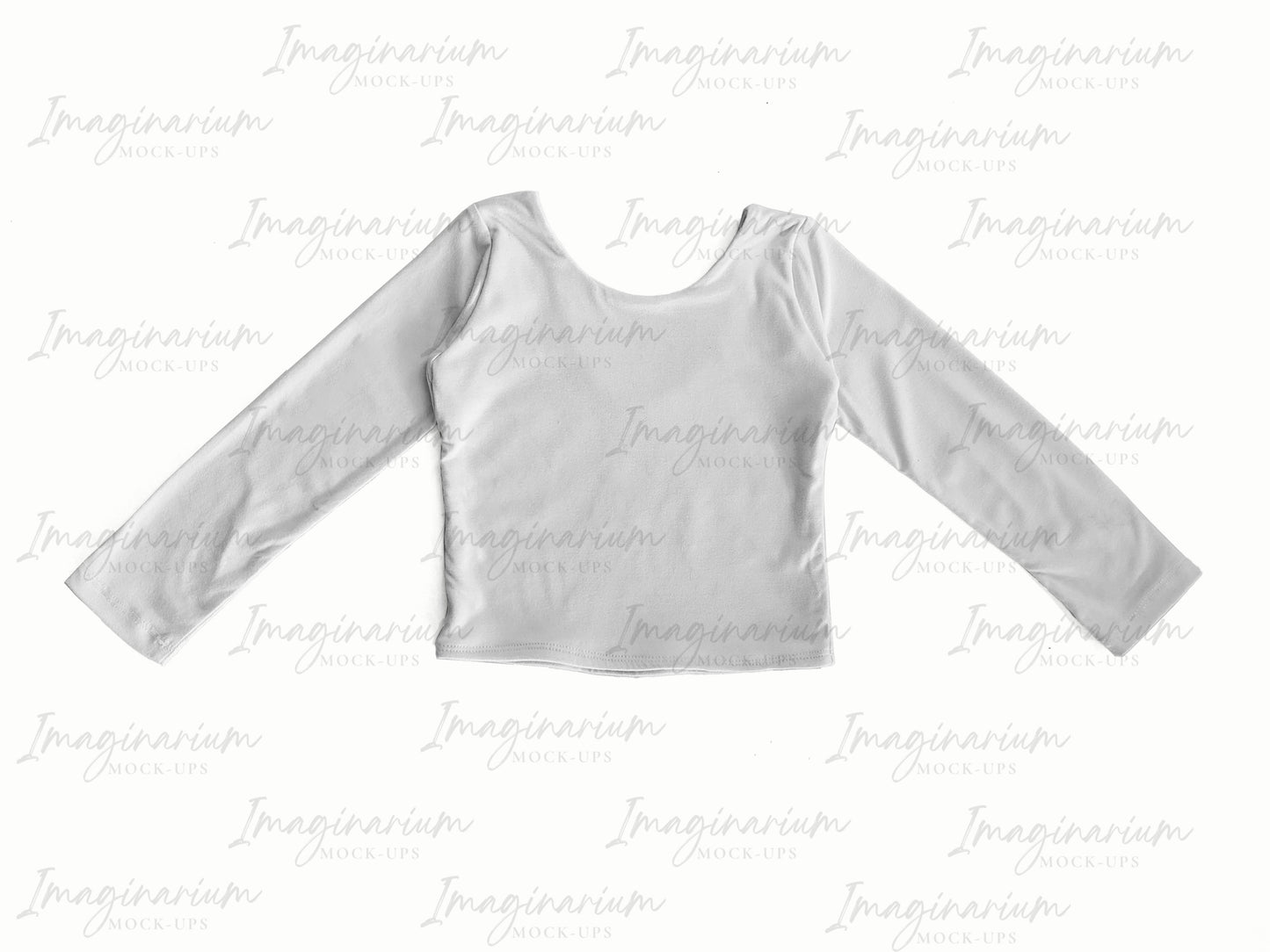 Brielle Modest Crop Top Long Sleeve Mock Up, Realistic Clothing Mockup for Photoshop and Procreate
