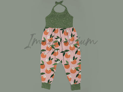 Brielle Pants Halter Romper Mock Up, Realistic Clothing Mockup for Photoshop and Procreate