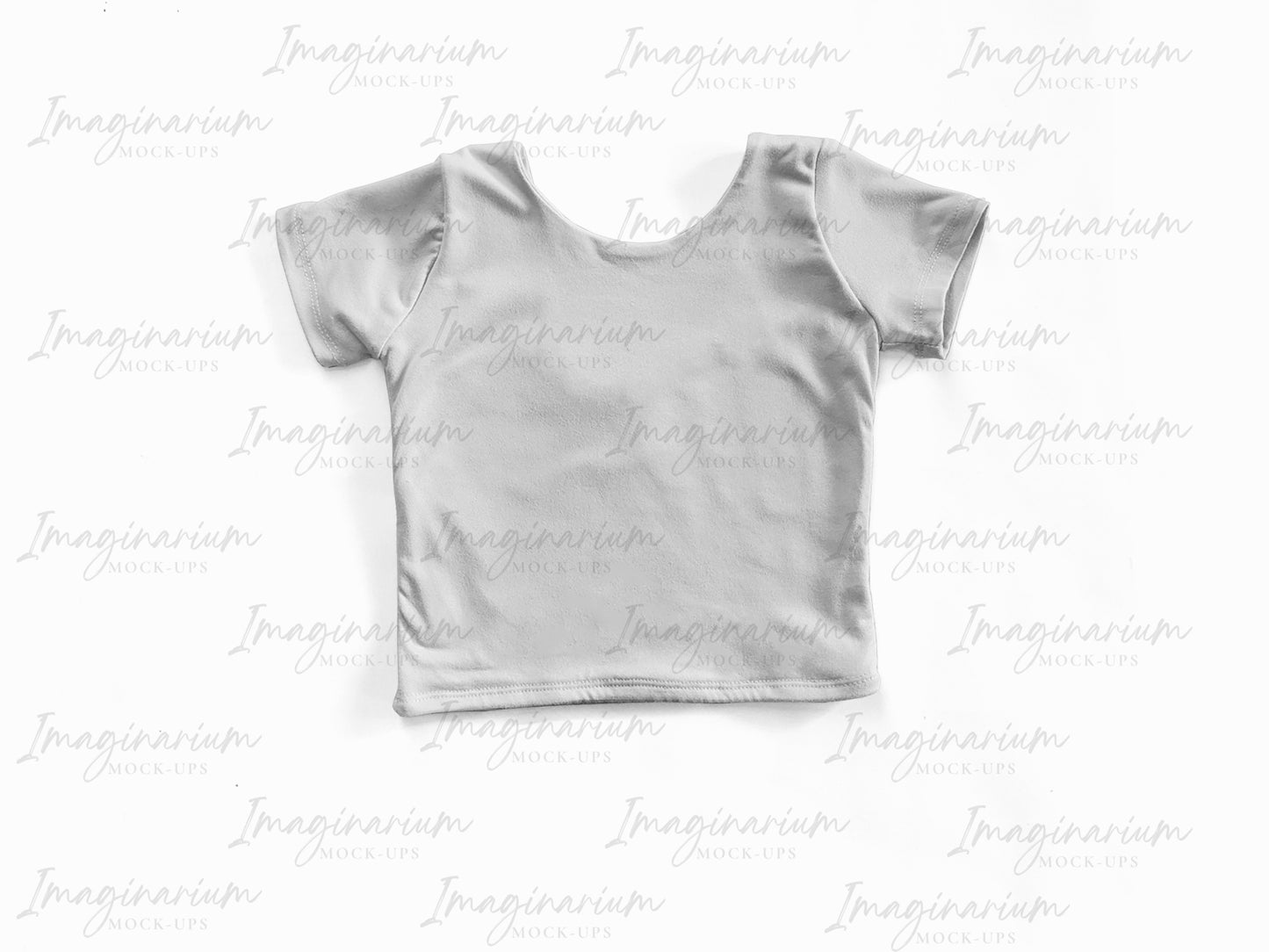Brielle Modest Crop Top Short Sleeve Mock Up, Realistic Clothing Mockup for Photoshop and Procreate