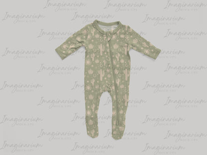 Zipper Sleeper Mock Up, Realistic Baby Pajama Mockup for Photoshop and Procreate