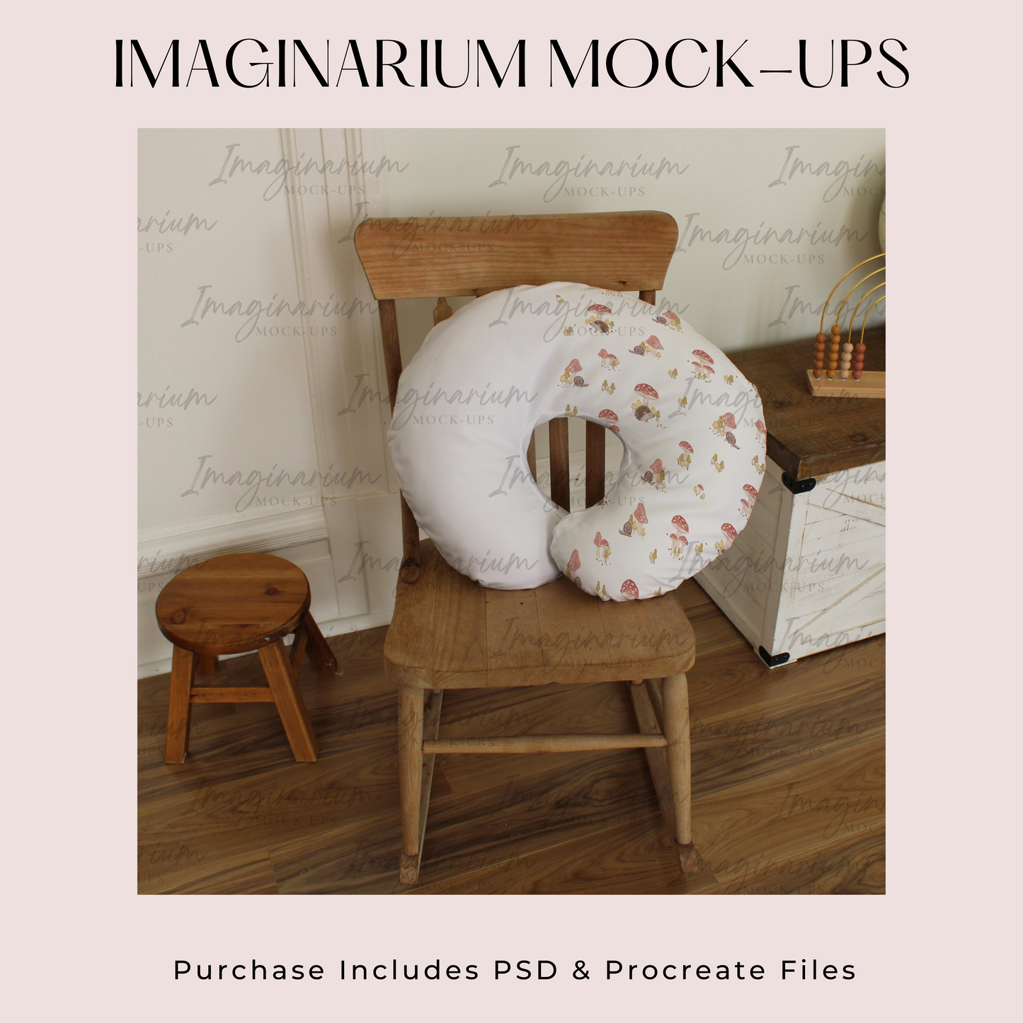 Nursing Pillow Mockup, Realistic Mockup for Procreate and Photoshop