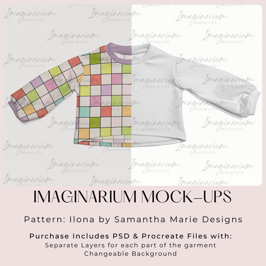 Bishop Sleeve Top Mock Up, Realistic Mockup for Procreate and Photoshop