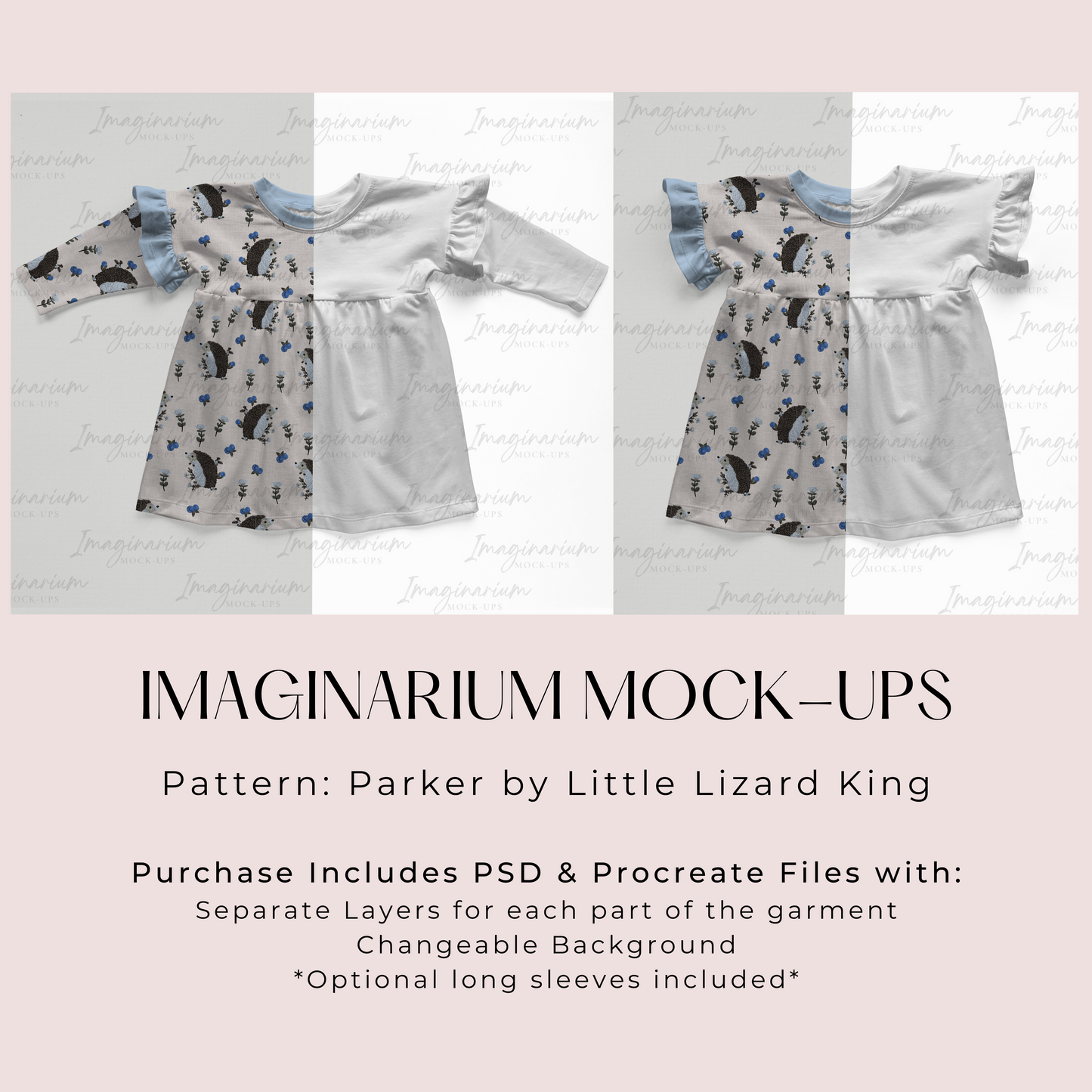 Parker Dress Mockup, Realistic Clothing Mock-Up for Procreate and Photoshop