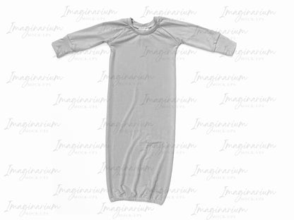 Fern Baby Gown Elastic Bottom Mock Up, Realistic Clothing Mockups for photoshop and Procreate
