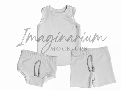 Maisy Summer Set Outfit Mock Up, Realistic Clothing Mockup for Photoshop and Procreate