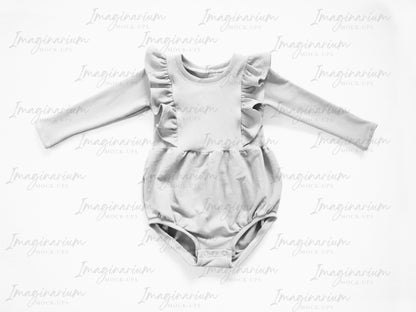 Long Sleeve Mariposa Romper Mock Up, Realistic Clothing Mockup for Photoshop and Procreate