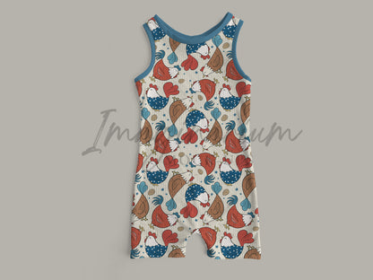 Ollie Tank Romper Mock Up, Realistic Clothing Mockup for Photoshop and Procreate