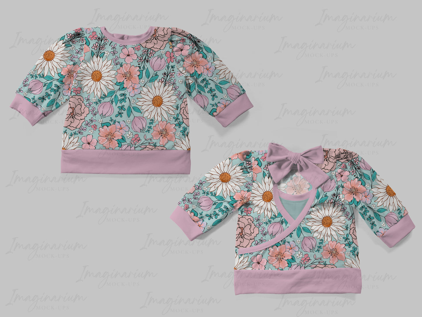 Long Sleeve Starling Top Mock Up, Realistic Clothing Mockup for Photoshop and Procreate