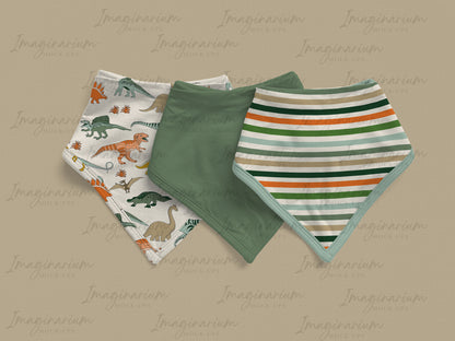 Bandana Bib BUNDLE Mock Up, Realistic Baby Bib Mockup for Photoshop and Procreate