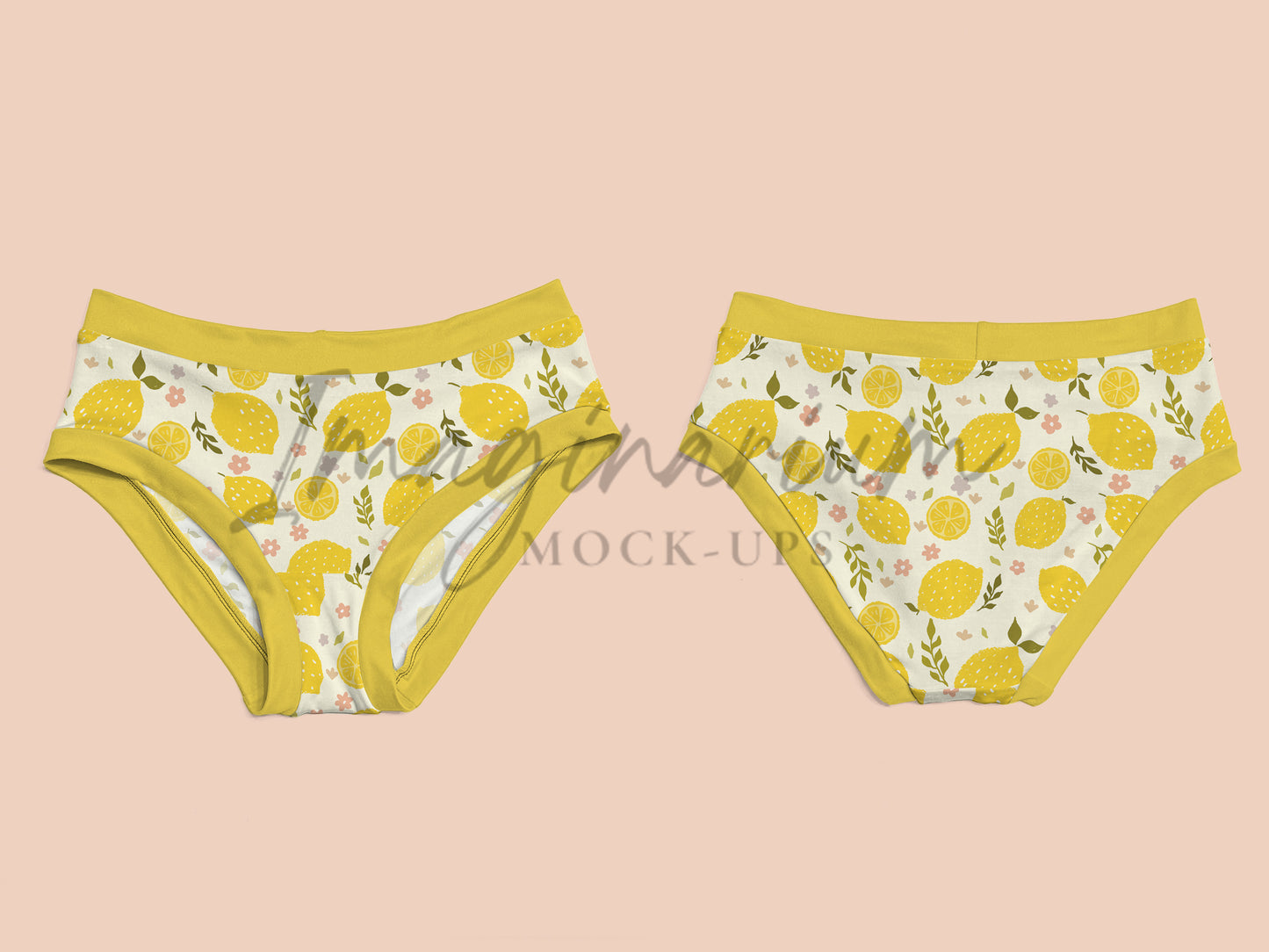 Underwear Mock Up, Panties Mock-up front and back view, Realistic Clothing Mockup for Photoshop and Procreate