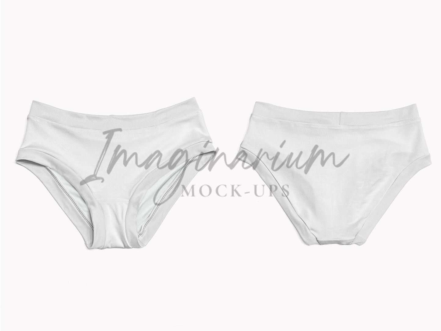 Underwear Mock Up, Panties Mock-up front and back view, Realistic