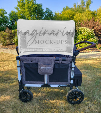 Wagon Cover with Mesh Mock Up, Customizable Realistic Mockup for Procreate and Photoshop