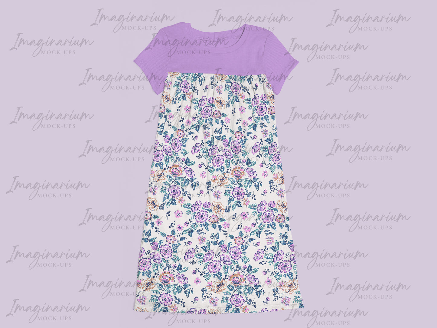 Winnie Short Sleeve Nightgown Mock Up, Realistic Mockup for Photoshop and Procreate