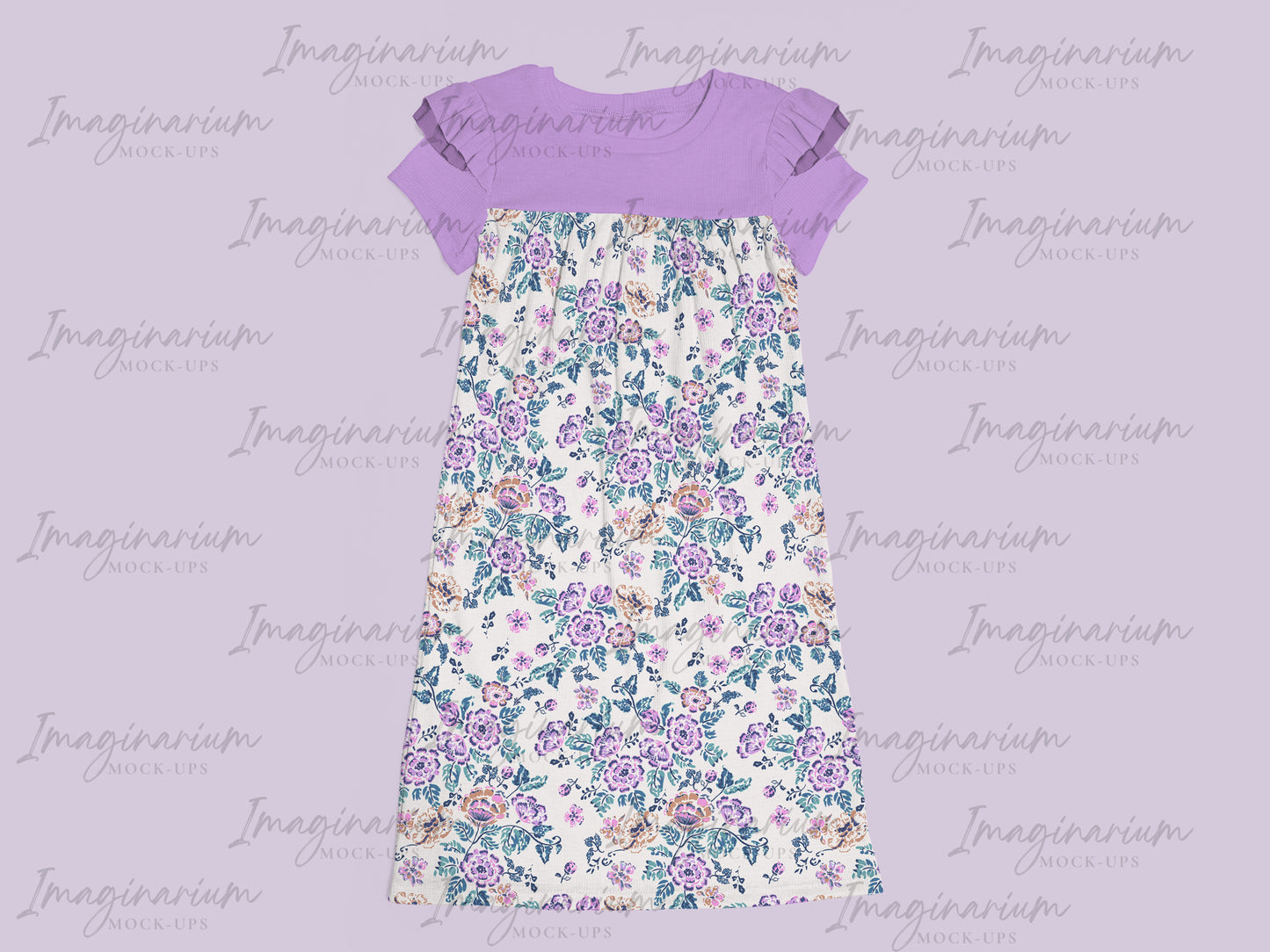 Winnie Short Sleeve Nightgown Mock Up, Realistic Mockup for Photoshop and Procreate