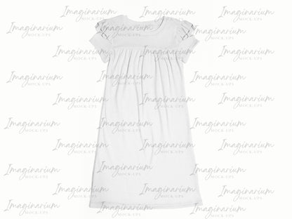 Winnie Short Sleeve Nightgown Mock Up, Realistic Mockup for Photoshop and Procreate