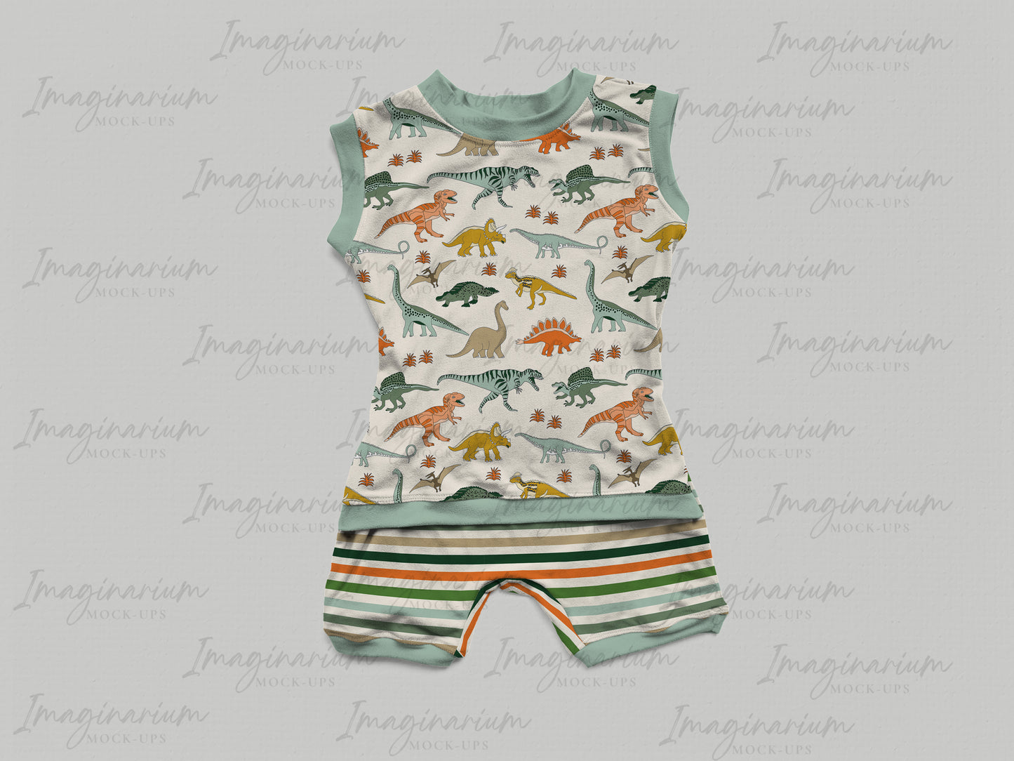 Sleeveless and Shorts Anytime Romper Mock Up,  Realistic Mockup for Photoshop and Procreate