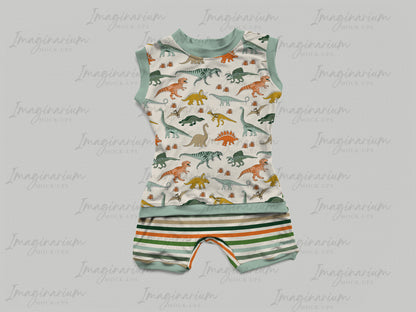 Sleeveless and Shorts Anytime Romper Mock Up,  Realistic Mockup for Photoshop and Procreate