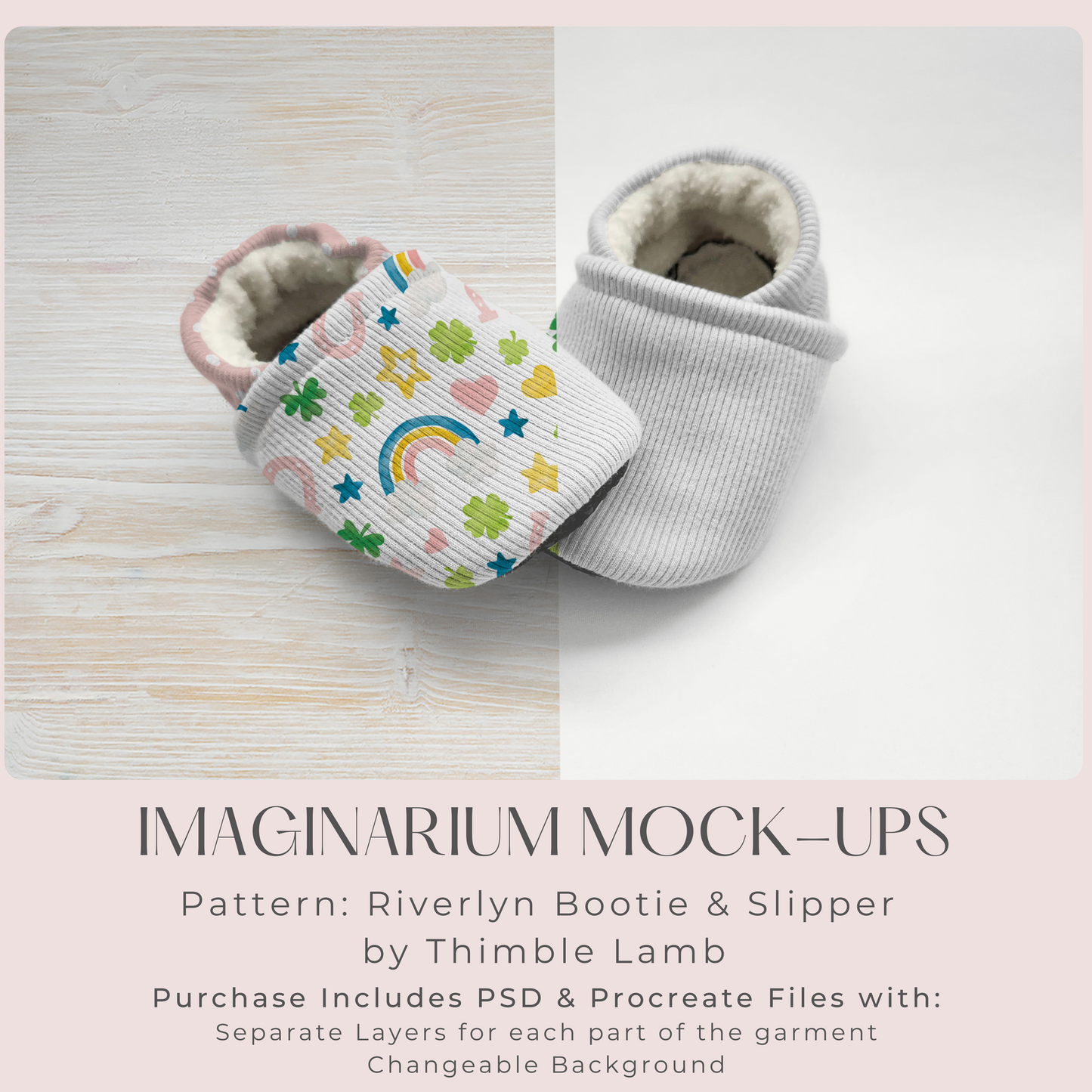 Baby Moccasin Shoes Mock Up, Realistic Mockup for Procreate and Photoshop