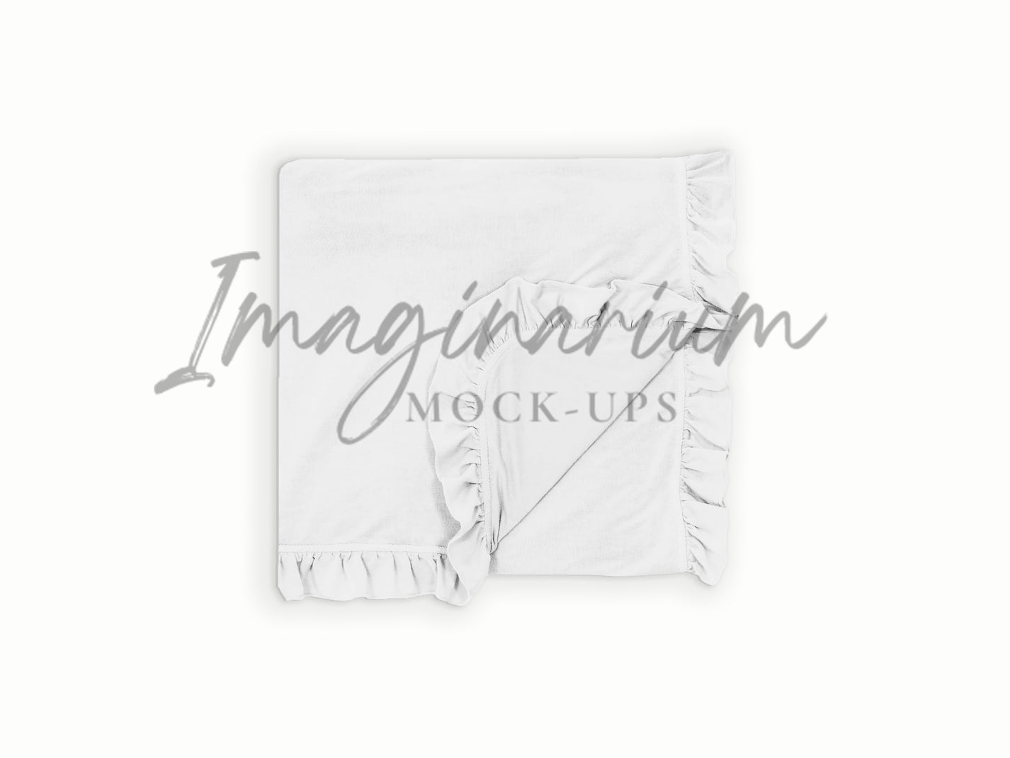 Ruffle Edge Blanket Mockup, Realistic Folded Blanket Mock Up for Photo