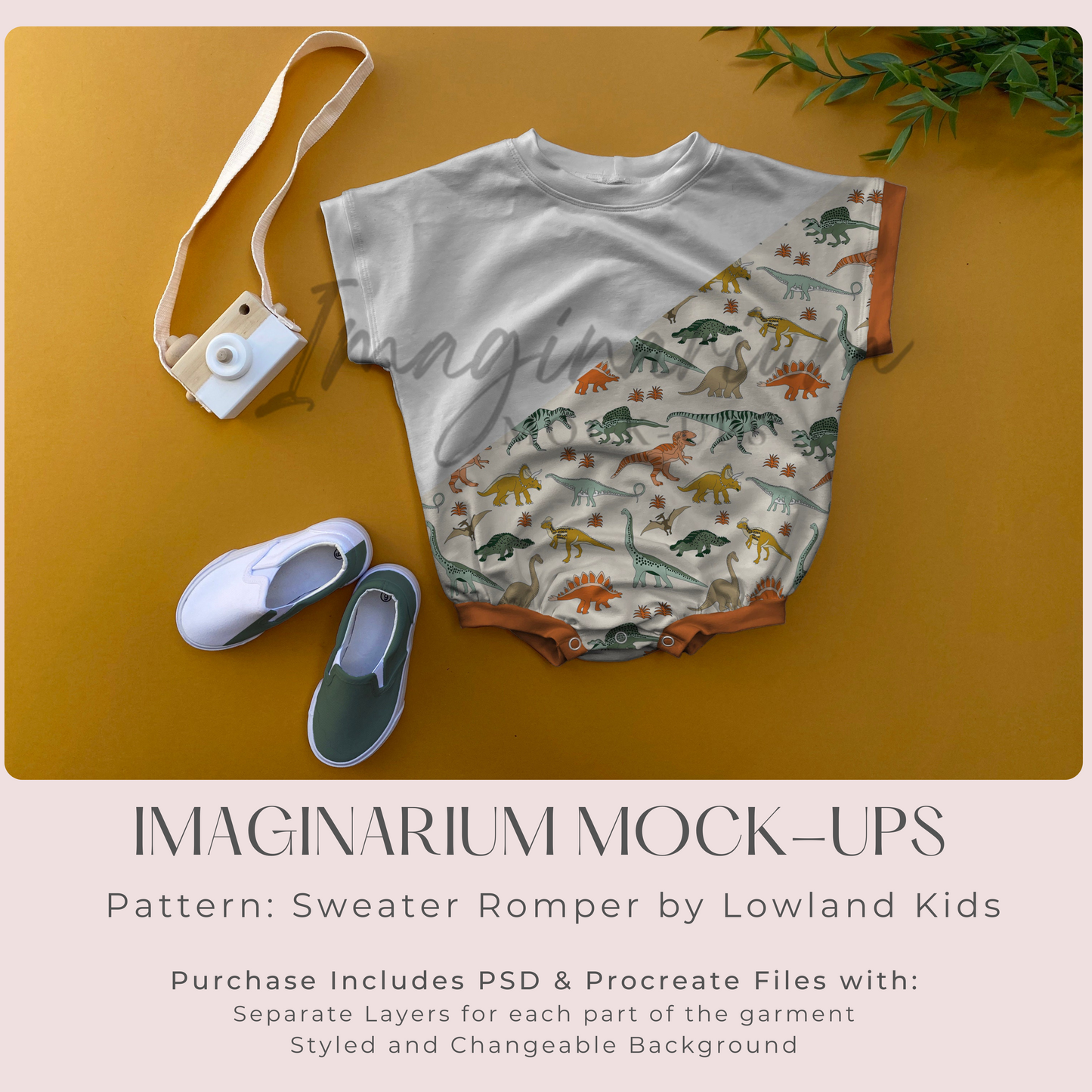 Short Sleeve Sweater Romper Mock Up, Realistic Clothing Mockup for Photoshop and Procreate