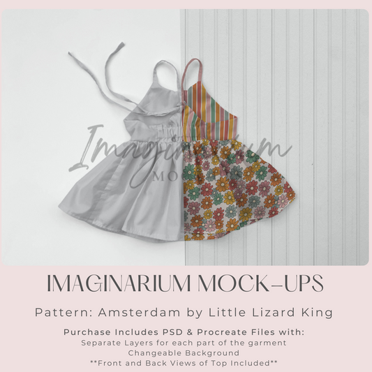 Woven Peplum Top Mock Up, Realistic Mockup for Photoshop and Procreate