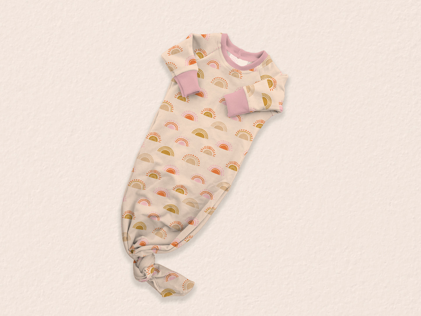 Knotted Baby Gown Mock Up, Realistic Clothing Mockups for Photoshop and Procreate