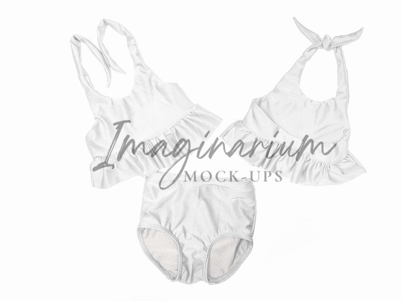 Mairin Two Piece Swimsuit Mockup, Realistic Swimwear Mock Up for Photo