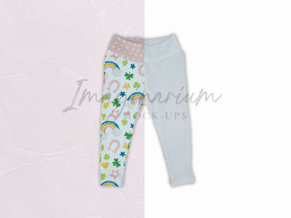 BUNDLE Cuffed and Hemmed Leggings Mockup, Realistic Clothing Mock Up for Photoshop and Procreate