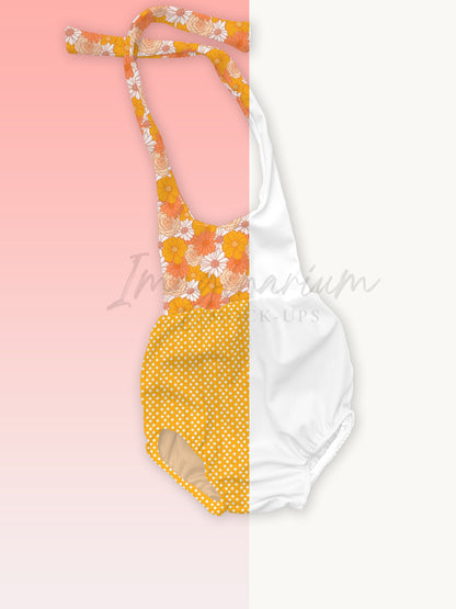 Bubble Romper Swimsuit Mock Up, Realistic Clothing Mockup for Photoshop and Procreate